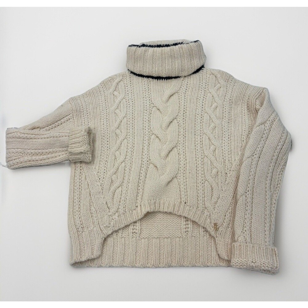 Juicy Couture Sweater Womens Size Small Chunky Cable Knit Sweater Wool Alpaca